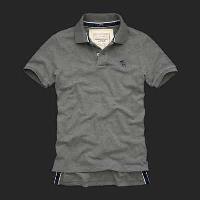 heren abercrombie and fitch korte polo t-shirt grijs moose logo Stopcontact atd6l526